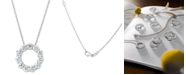 Macy's Certified Diamond Circle Pendant Necklace (2 ct. t.w.) in 14k White Gold, 16" + 2" extender